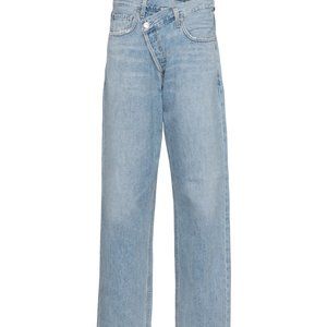 Agolde high rise criss-cross straight jeans